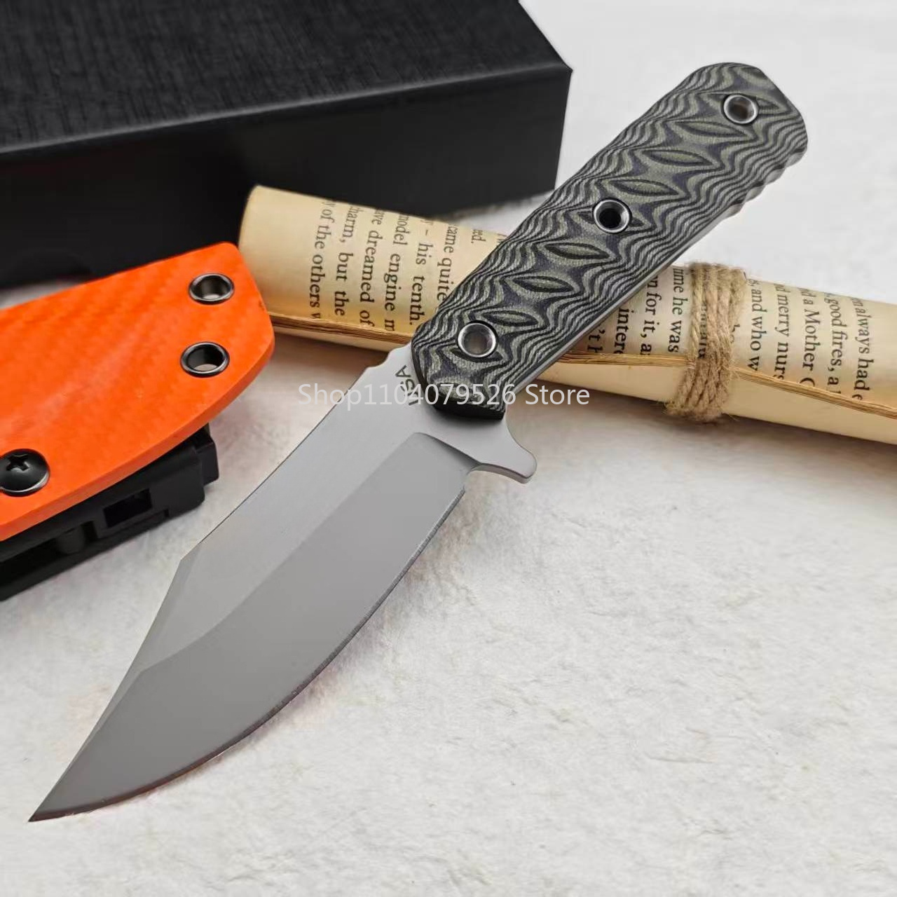 Bushcraft Knife Fixed - Cuchillo EDC de hoja fija RMJ,