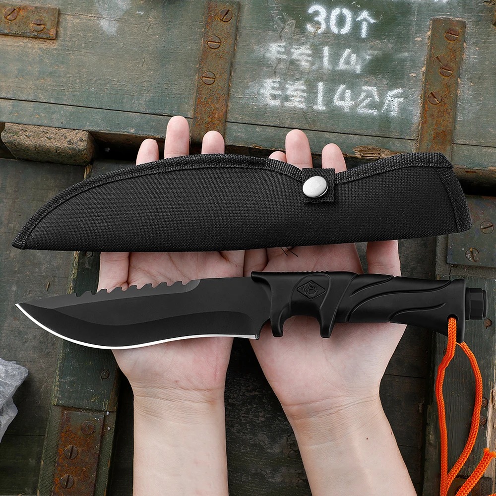 Cuchillo recto de alta dureza  - Bushcraft Knife Fixed reseña y precio
